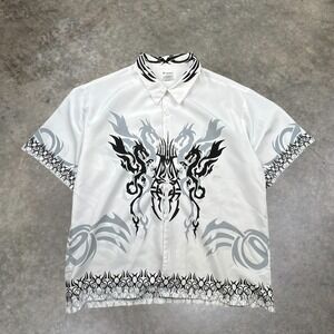 Vintage No Boundaries Tribal Dragon Shirt White Y2K Grunge Boxy XL RR140015
